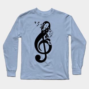 Treble Clef - Acoustic guitar Long Sleeve T-Shirt